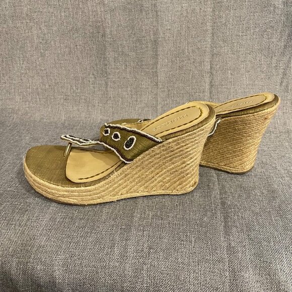 Matisse Women's Beaded Espadrille Wedge Heel Sandal Size 8 - Picture 3 of 6